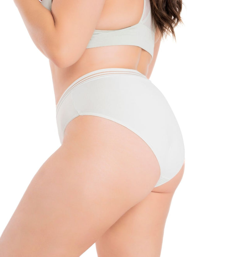 High Waisted Mesh Band Cheeky