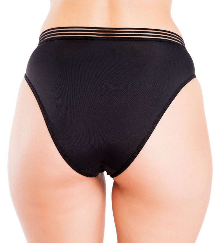 High Waisted Mesh Band Cheeky