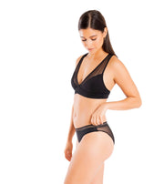 High Waisted Mesh Back Cheeky